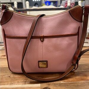 Dooney & Bourke Pink and Brown Shoulder Bag